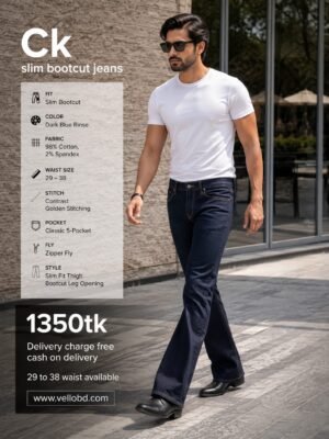 Calvin Klein (CK) Bootcut Jeans Rinse Dark Blue Raw Wash
