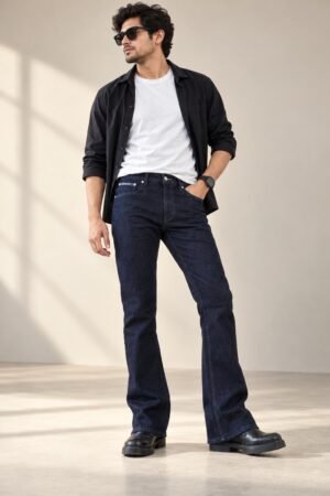 ck bluish black slim bootcut